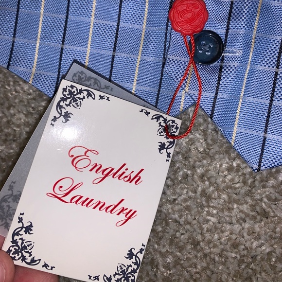 BRAND NWT English Laundry Blue Plaid Dress top 18M - Picture 8 of 12